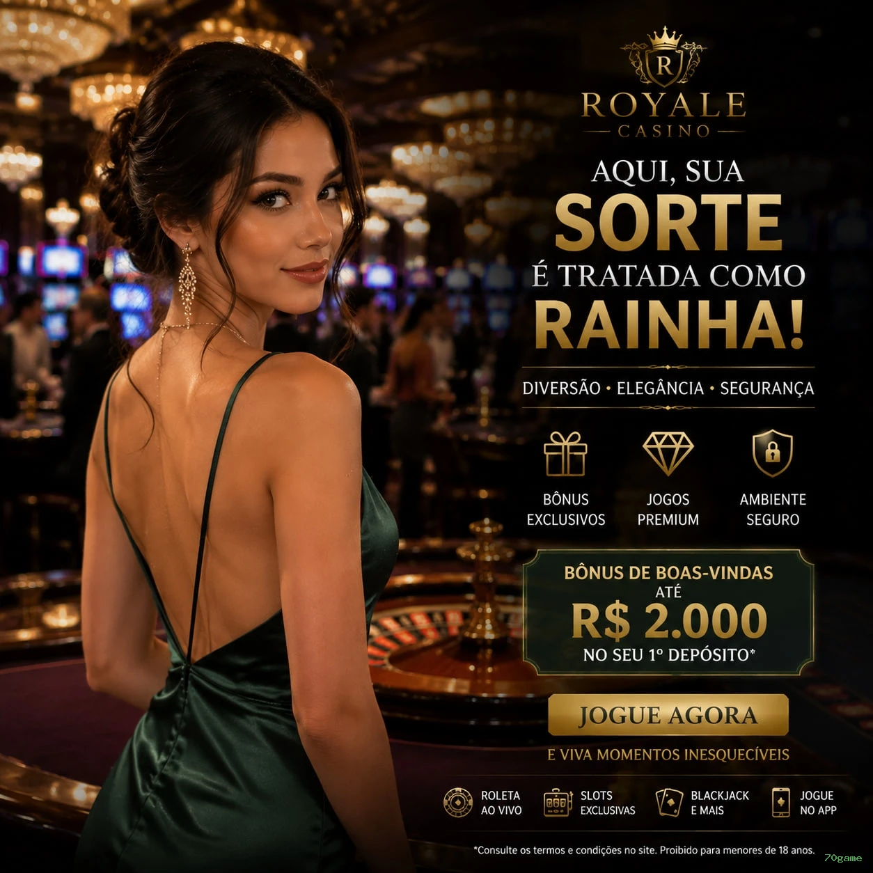 Slots online da 70game com jackpots progressivos